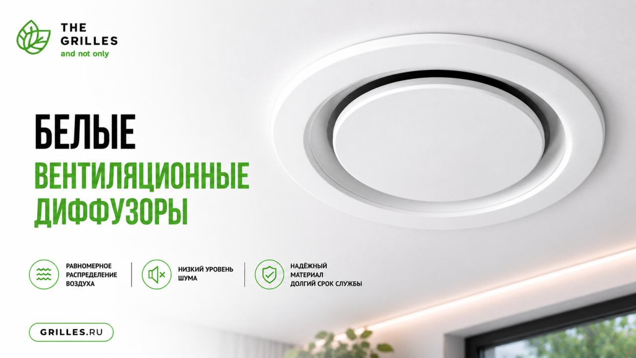 Диффузоры вентиляционные белые